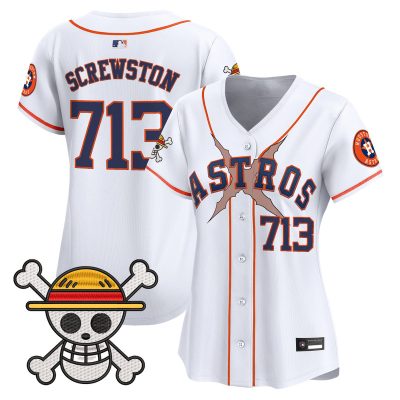 Women's Houston Astros x One Piece Vapor Premier Limited Jersey - White / Screwston 713