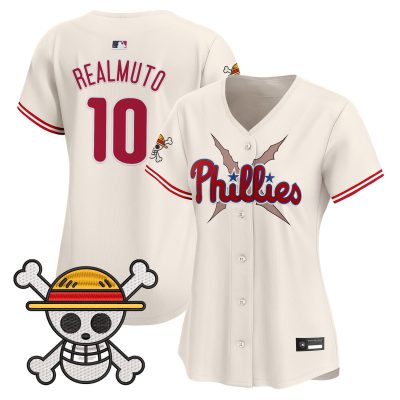 Women's Philadelphia Phillies x One Piece Vapor Premier Limited Jersey - Cream / J.T.Realmuto