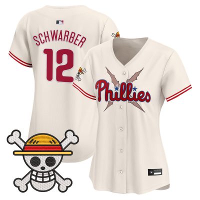 Women's Philadelphia Phillies x One Piece Vapor Premier Limited Jersey - Cream / Kyle Schwarber