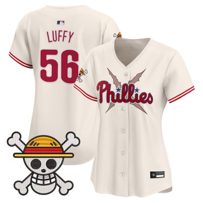 Women's Philadelphia Phillies x One Piece Vapor Premier Limited Jersey - Cream / Luffy