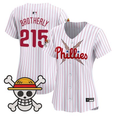 Women's Philadelphia Phillies x One Piece Vapor Premier Limited Jersey - Pinstripe / Brotherly 215
