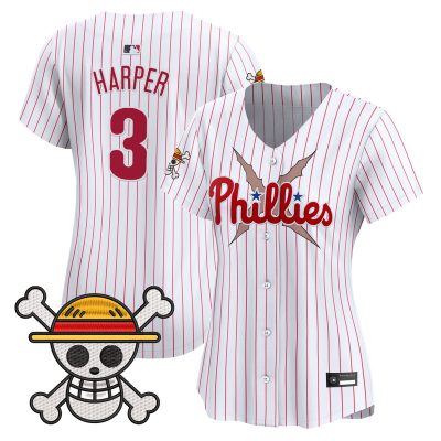 Women's Philadelphia Phillies x One Piece Vapor Premier Limited Jersey - Pinstripe / Bryce Harper