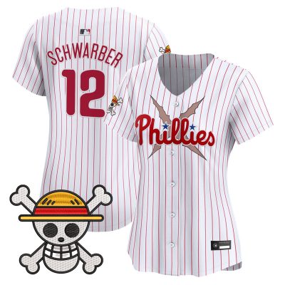 Women's Philadelphia Phillies x One Piece Vapor Premier Limited Jersey - Pinstripe / Kyle Schwarber