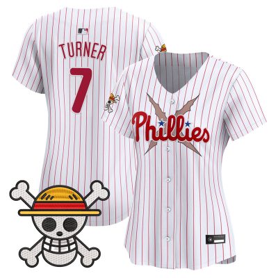 Women's Philadelphia Phillies x One Piece Vapor Premier Limited Jersey - Pinstripe / Trea Turner