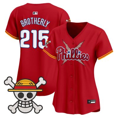 Women's Philadelphia Phillies x One Piece Vapor Premier Limited Jersey - Red / Brotherly 215