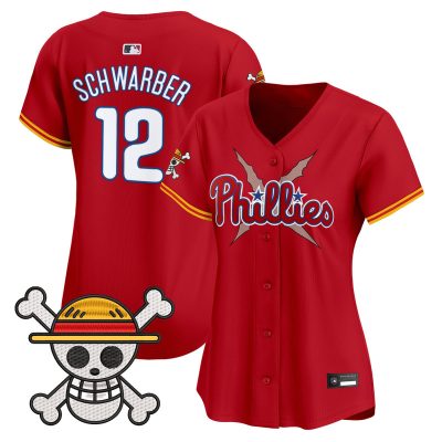 Women's Philadelphia Phillies x One Piece Vapor Premier Limited Jersey - Red / Kyle Schwarber