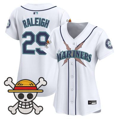 Women's Seattle Mariners x One Piece Vapor Premier Limited Jersey - White / Cal Raleigh