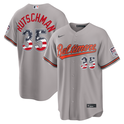 Adley Rutschman Baltimore Orioles USA 250 Fourth of July Road Stadium Jersey - Gray