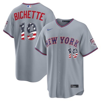 Bo Bichette New York Mets USA 250 Fourth of July Road Stadium Jersey - Gray