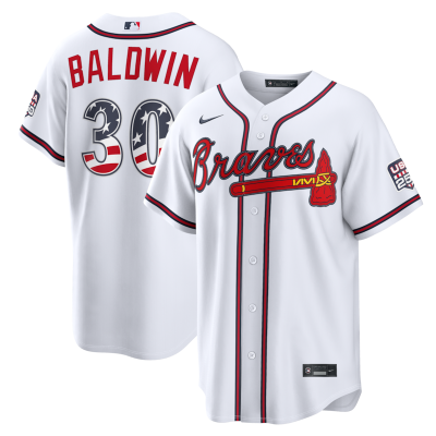 Drake Baldwin Atlanta Braves USA 250 Fourth of July Home Stadium Jersey - White