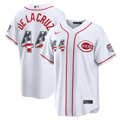 Elly De La Cruz Cincinnati Reds USA 250 Fourth of July Home Stadium Jersey - White