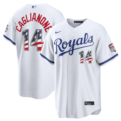 Jac Caglianone Kansas City Royals USA 250 Fourth of July Home Stadium Jersey - White