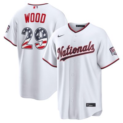 James Wood Washington Nationals USA 250 Fourth of July Home Stadium Jersey - White