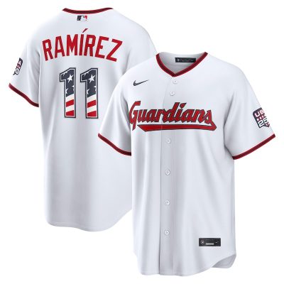 José Ramírez Cleveland Guardians USA 250 Fourth of July Home Stadium Jersey - White