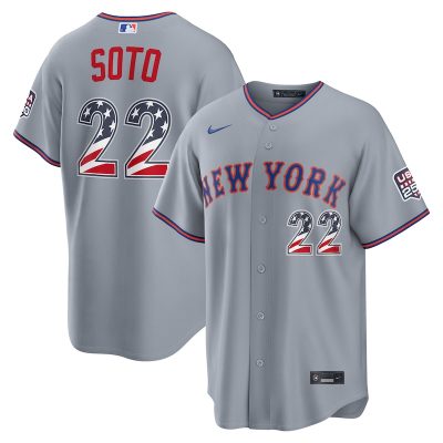 Juan Soto New York Mets USA 250 Fourth of July Road Stadium Jersey - Gray
