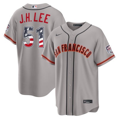 Jung Hoo Lee San Francisco Giants USA 250 Fourth of July Road Stadium Jersey - Gray