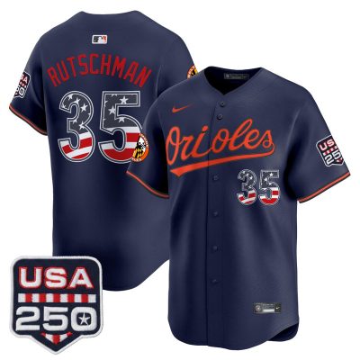 Men's Baltimore Orioles USA 250 Fourth of July Vapor Premier Limited Jersey - Navy / Adley Rutschman