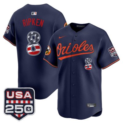 Men's Baltimore Orioles USA 250 Fourth of July Vapor Premier Limited Jersey - Navy / Cal Ripken