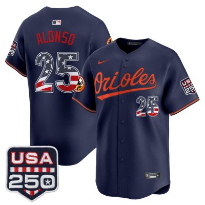 Men's Baltimore Orioles USA 250 Fourth of July Vapor Premier Limited Jersey - Navy / Pete Alonso