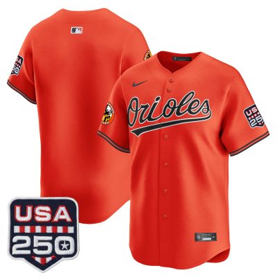 Men's Baltimore Orioles USA 250 Fourth of July Vapor Premier Limited Jersey - Orange / Team