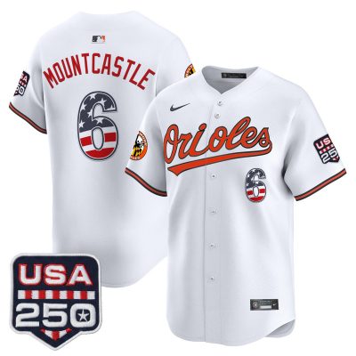 Men's Baltimore Orioles USA 250 Fourth of July Vapor Premier Limited Jersey - White / Ryan Mountcastle