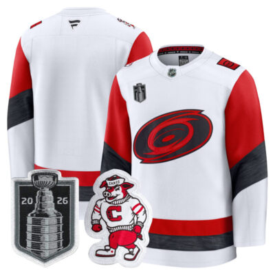 Men's Carolina Hurricanes 2026 Stanley Cup Champions Premium Jersey - White / Team