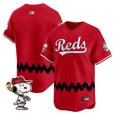 Men's Cincinnati Reds x Peanuts Vapor Premier Limited Jersey - Stitched - Red / Team
