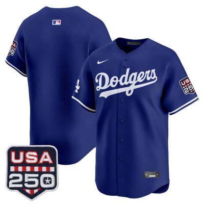Men's Los Angeles Dodgers USA 250 Fourth of July Vapor Premier Limited Jersey - Royal / Team