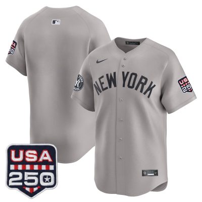Men's New York Yankees USA 250 Fourth of July Vapor Premier Limited Jersey - Gray / Team