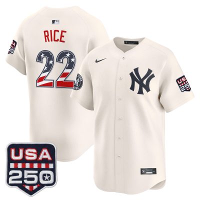 Men's New York Yankees USA 250 Fourth of July Vapor Premier Limited Jersey - Liberty Cream / Ben Rice