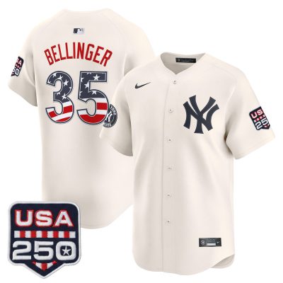 Men's New York Yankees USA 250 Fourth of July Vapor Premier Limited Jersey - Liberty Cream / Cody Bellinger