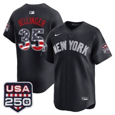 Men's New York Yankees USA 250 Fourth of July Vapor Premier Limited Jersey - Navy / Cody Bellinger