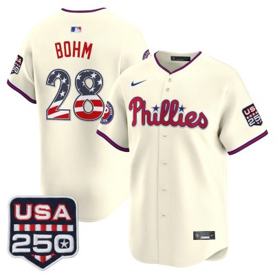 Men's Philadelphia Phillies USA 250 Fourth of July Vapor Premier Limited Jersey - Liberty Cream / Alec Bohm