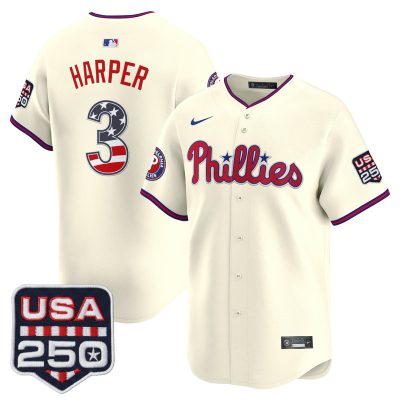 Men's Philadelphia Phillies USA 250 Fourth of July Vapor Premier Limited Jersey - Liberty Cream / Bryce Harper