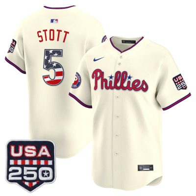 Men's Philadelphia Phillies USA 250 Fourth of July Vapor Premier Limited Jersey - Liberty Cream / Bryson Stott