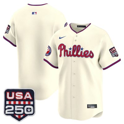 Men's Philadelphia Phillies USA 250 Fourth of July Vapor Premier Limited Jersey - Liberty Cream / Team