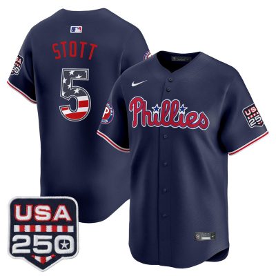Men's Philadelphia Phillies USA 250 Fourth of July Vapor Premier Limited Jersey - Navy / Bryson Stott