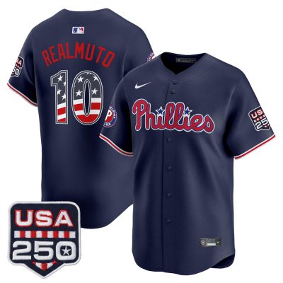 Men's Philadelphia Phillies USA 250 Fourth of July Vapor Premier Limited Jersey - Navy / J.T.Realmuto