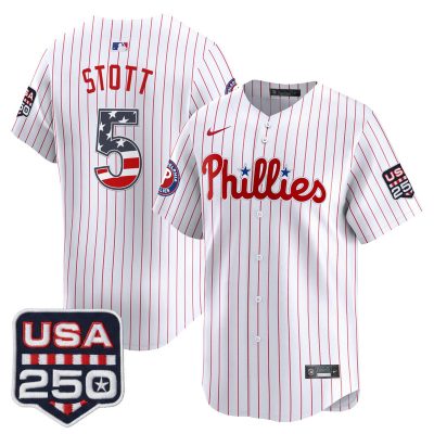 Men's Philadelphia Phillies USA 250 Fourth of July Vapor Premier Limited Jersey - Pinstripe / Bryson Stott