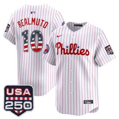Men's Philadelphia Phillies USA 250 Fourth of July Vapor Premier Limited Jersey - Pinstripe / J.T.Realmuto
