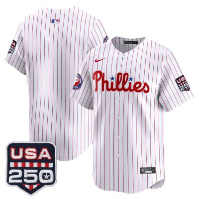 Men's Philadelphia Phillies USA 250 Fourth of July Vapor Premier Limited Jersey - Pinstripe / Team