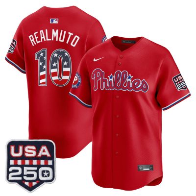 Men's Philadelphia Phillies USA 250 Fourth of July Vapor Premier Limited Jersey - Red / J.T.Realmuto