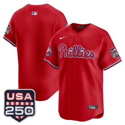 Men's Philadelphia Phillies USA 250 Fourth of July Vapor Premier Limited Jersey - Red / Team