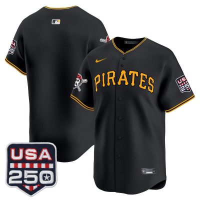 Men's Pittsburgh Pirates USA 250 Fourth of July Vapor Premier Limited Jersey - Black / Team