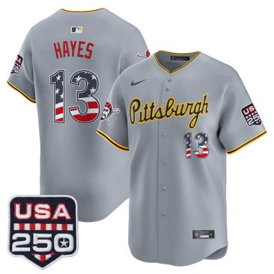 Men's Pittsburgh Pirates USA 250 Fourth of July Vapor Premier Limited Jersey - Gray / Ke'Bryan Hayes