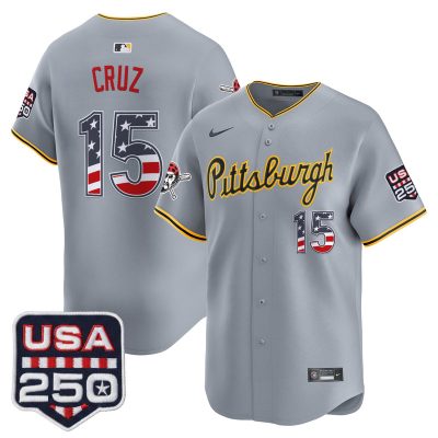 Men's Pittsburgh Pirates USA 250 Fourth of July Vapor Premier Limited Jersey - Gray / Oneil Cruz