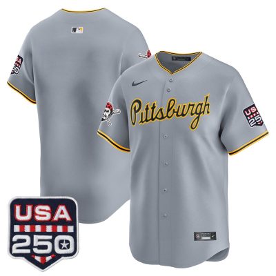 Men's Pittsburgh Pirates USA 250 Fourth of July Vapor Premier Limited Jersey - Gray / Team
