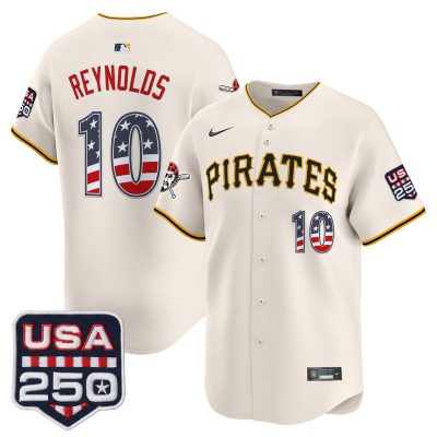 Men's Pittsburgh Pirates USA 250 Fourth of July Vapor Premier Limited Jersey - Liberty Cream / Bryan Reynolds