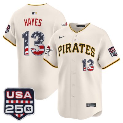 Men's Pittsburgh Pirates USA 250 Fourth of July Vapor Premier Limited Jersey - Liberty Cream / Ke'Bryan Hayes