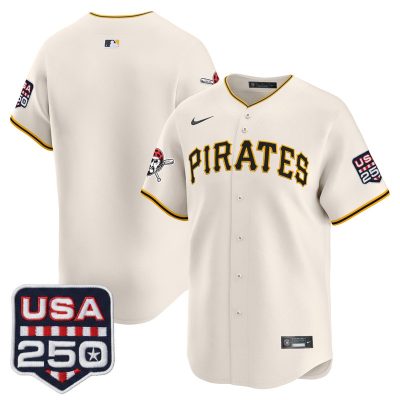 Men's Pittsburgh Pirates USA 250 Fourth of July Vapor Premier Limited Jersey - Liberty Cream / Team